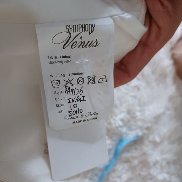 Symphony Of Venus Corset Wedding Gown Beaded Detail Waist Bridal Dress - Picture 10 of 12